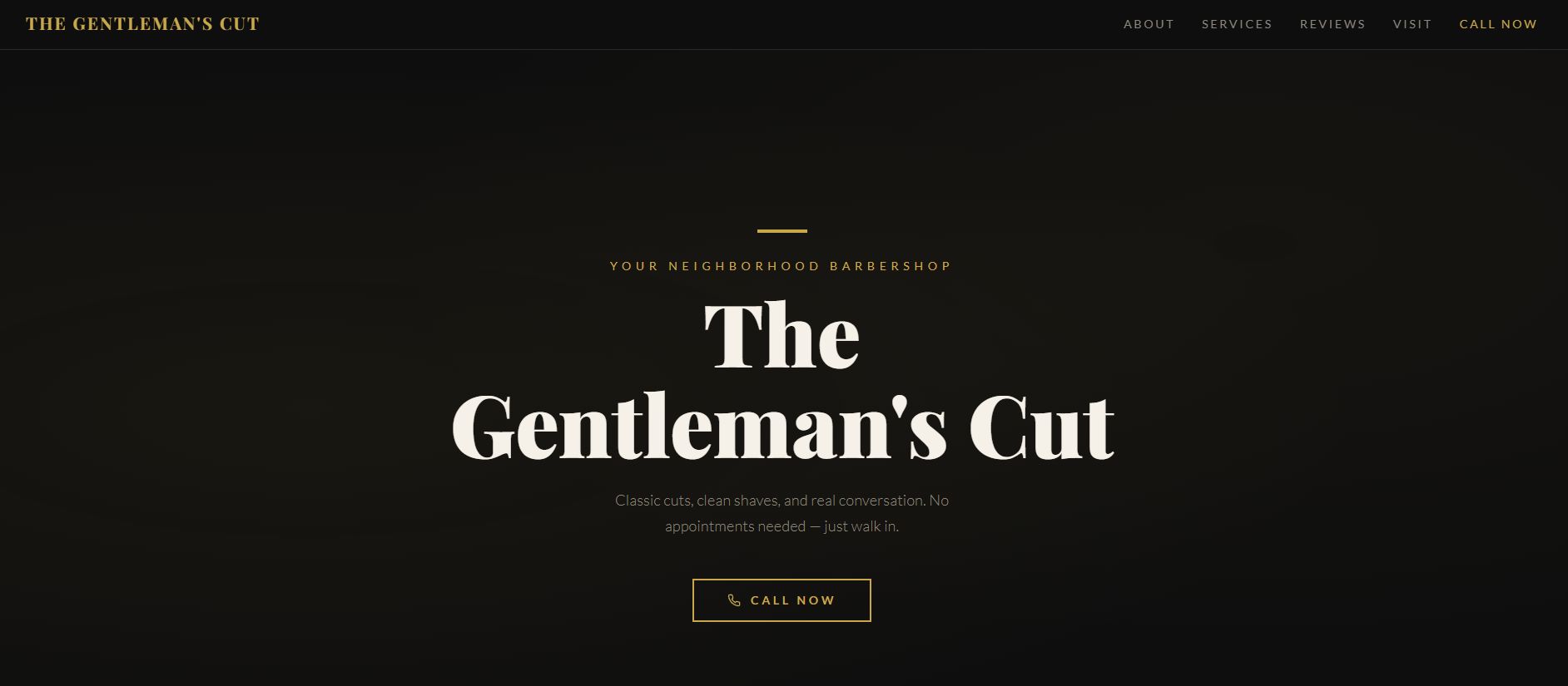 The Gentleman's Cut website