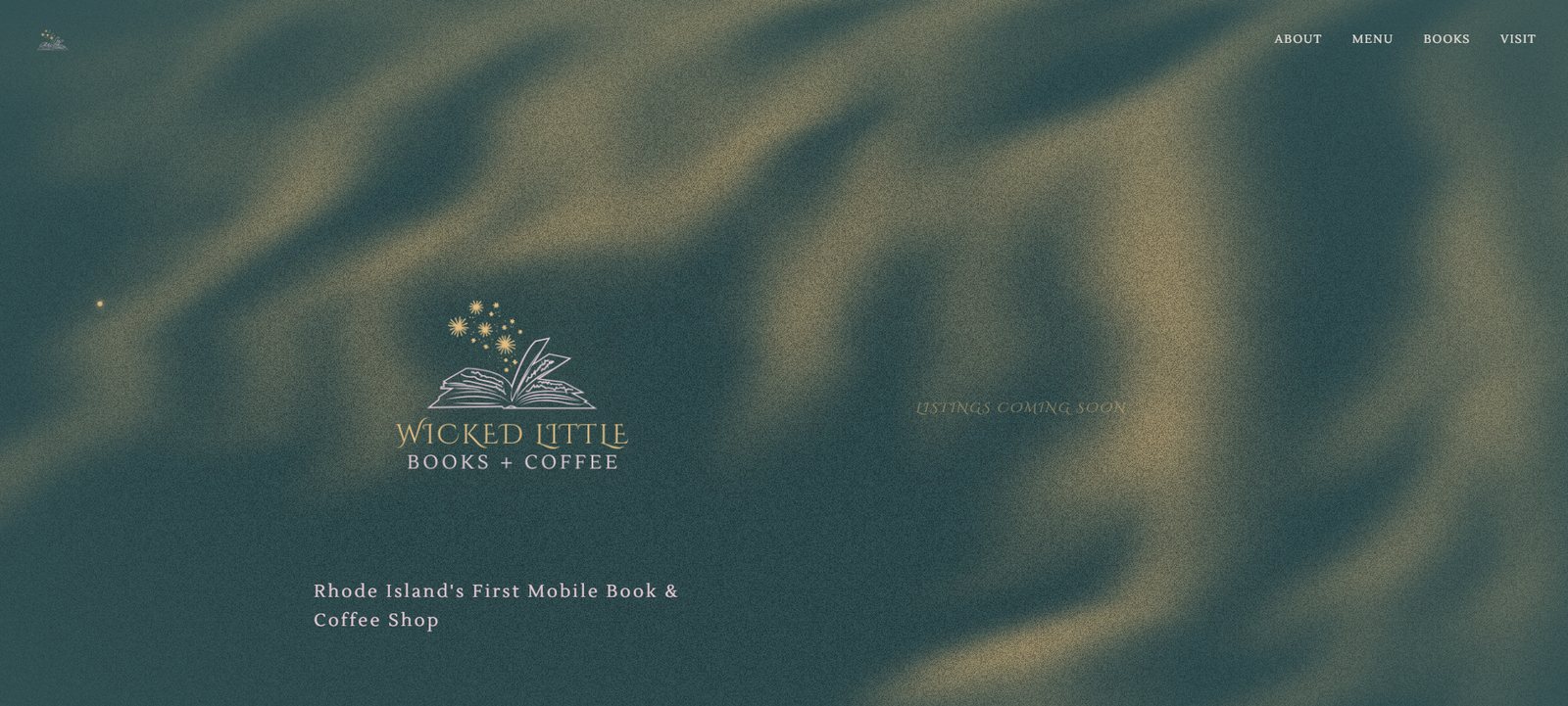 Wicked Little Books + Coffee website